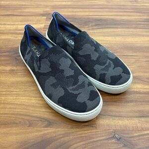 Rothy’s The Original Camo Slip-On Sneakers Gray & Black Size 9 Women’s Washable